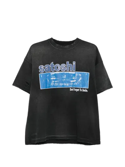 Satoshi Nakamoto Graphic-print T-shirt In Black