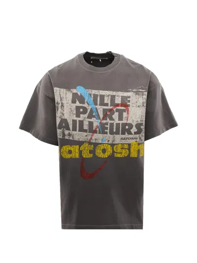 Satoshi Nakamoto Graphic-print T-shirt In Gray