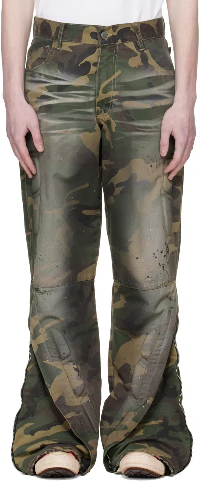 Satoshi Nakamoto Khaki Enduro Trousers In Multi