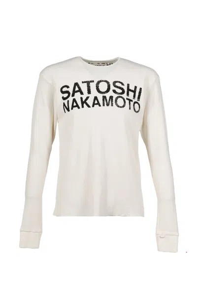 Satoshi Nakamoto Logo Thermal In White