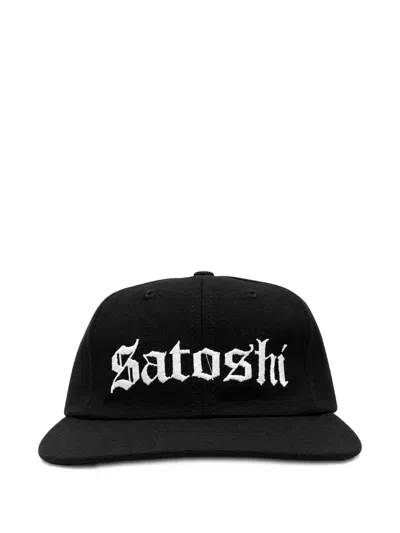Satoshi Nakamoto Logo-embroidered Cotton Baseball Cap In Black