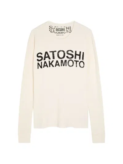 Satoshi Nakamoto Long-sleeve T-shirt In White
