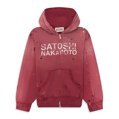 Satoshi Nakamoto Luke Fleece Hoodie Red