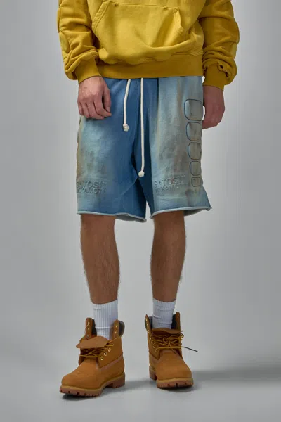 Satoshi Nakamoto Luke Moto Shorts In Blue