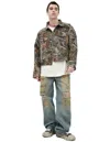 Satoshi Nakamoto Monoprint Denim Jacket In Green