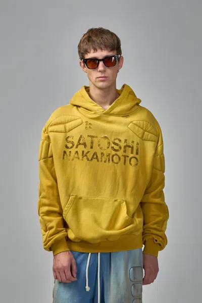 Satoshi Nakamoto Moto Hoodie In Yellow
