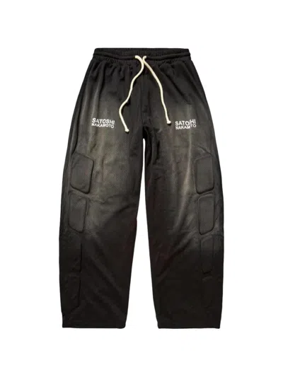 Satoshi Nakamoto Moto Track Pants In Black