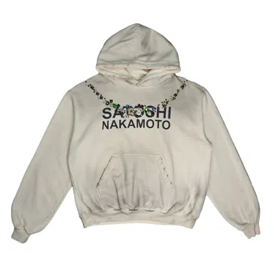 Satoshi Nakamoto Necklace Hoodie In Gray