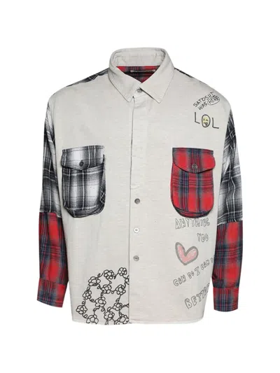 Satoshi Nakamoto Nessa Flannel Patchwork Shirt In Multi