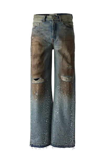 Satoshi Nakamoto Other Scenes Shattered Denim In Dirty Blue