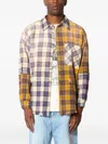 Satoshi Nakamoto Patchwork Frayed Check Shirt In Multi