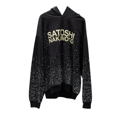 Pre-owned Satoshi Nakamoto Shattered Glass Hoodie 'black' | Men's Size Xl