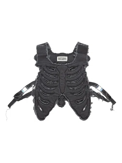 Satoshi Nakamoto Skeleton-motif Vest In Black