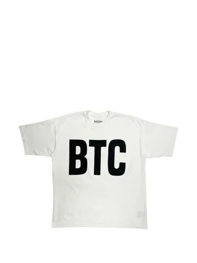 Satoshi Nakamoto Slogan-print Short-sleeve T-shirt In White
