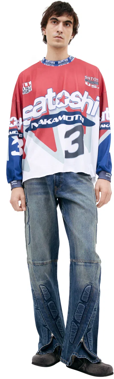 Satoshi Nakamoto Graphic-print Jersey T-shirt In Brown