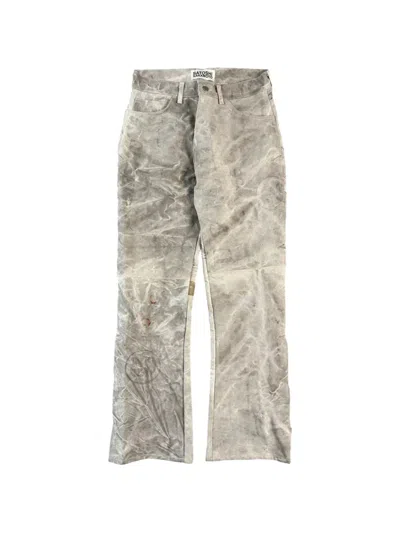 Satoshi Nakamoto Stars Washed-effect Straight-leg Jeans In Gray