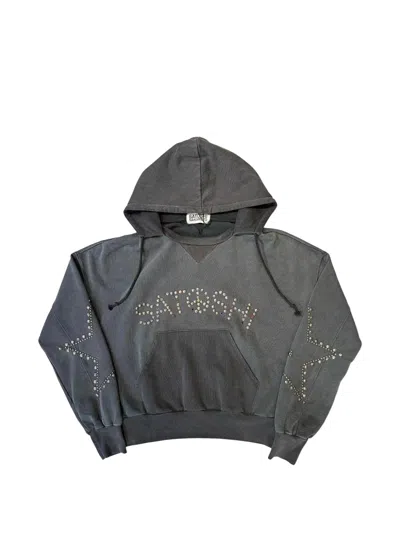 Satoshi Nakamoto Star-studded Hoodie In Blue