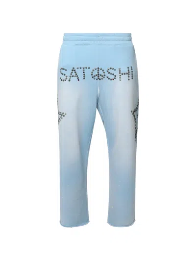 Satoshi Nakamoto Star-studded Track Pants In Blue