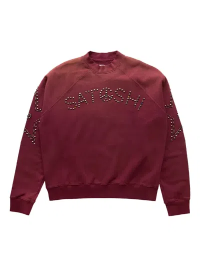 SATOSHI NAKAMOTO STUD-EMBELLISHED SWEATSHIRT