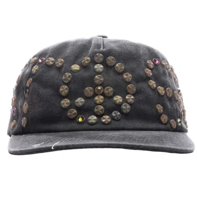Satoshi Nakamoto Studded Wrap Around Hat In Black