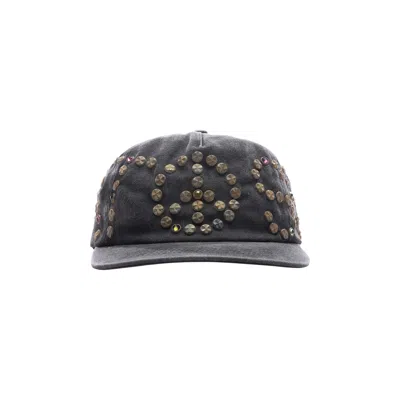 Pre-owned Satoshi Nakamoto Studded Wrap Around Hat 'black' | Men's Size Onesize