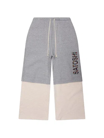 Satoshi Nakamoto Studded-detail Track Pants In Gray