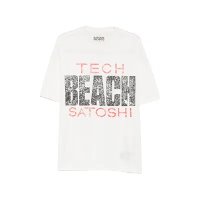Satoshi Nakamoto Tech Beach T-shirt In White