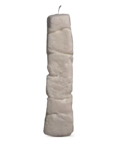 Satta Rock-effect Candle In Nude