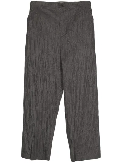 Satta Sidi Hose Mit Knitteroptik In Grau