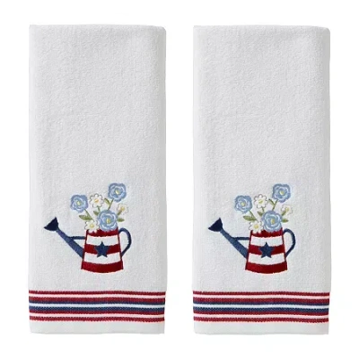 Saturday Knight 2-pc. Americana Hand Towel In White
