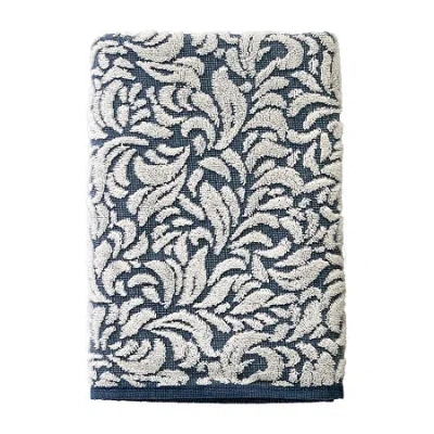 Saturday Knight 2-pc. Embellished Brocade Bath Towel In Blue