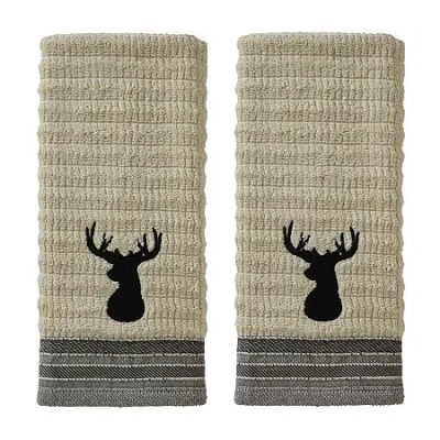 Saturday Knight Aspen Lodge 2-pc. Hand Towel In White
