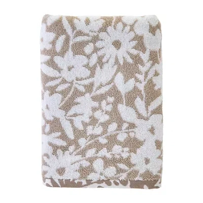Saturday Knight Bedford Floral Bath Towel Embellished Floral Bath Towel In Brown