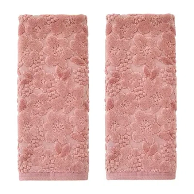 Saturday Knight Blossom Floral 2-pc. Hand Towel In Pink