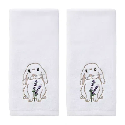 Saturday Knight Bunny Lop 2-pc. Hand Towel In White