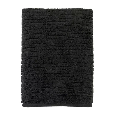 Saturday Knight Cloudsoft 2-pc. Jacquard Bath Towel In Black