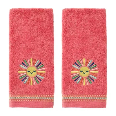 Saturday Knight Colorful Sun 2-pc. Hand Towel In Pink
