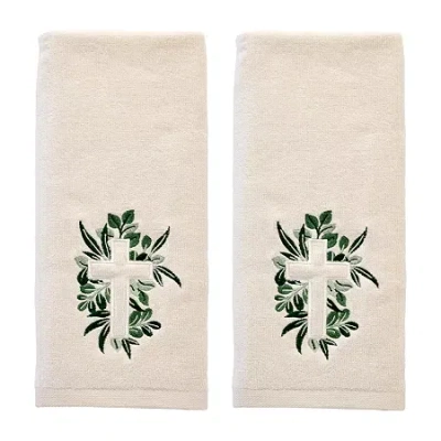 Saturday Knight Cross With Greenery Hand Towel 2-pc. Hand Towel In Neutral