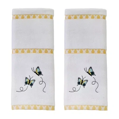 Saturday Knight Dancing Butterflies Hand Towel 2-pc. Animals + Insects Hand Towel In Multi