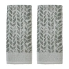 Saturday Knight Distressed Leaves 2-pc. Hand Towel In Green