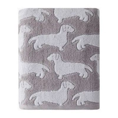 Saturday Knight Dog Bath Towel In Gray