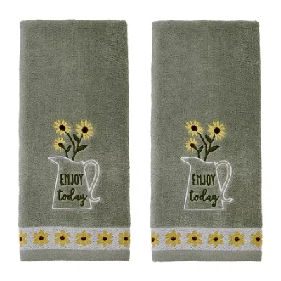 Saturday Knight Enjoy 2-pc. Hand Towel In Green