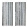 Saturday Knight Farmhouse Stripe 2-pc. Hand Towel In Blue