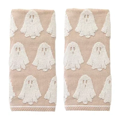Saturday Knight Ghost 2-pc. Embellished Hand Towel In Brown