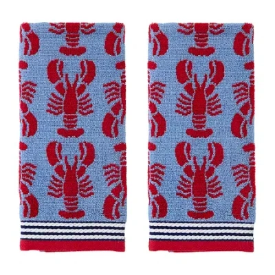 Saturday Knight Lobster 2-pc. Hand Towel In Blue
