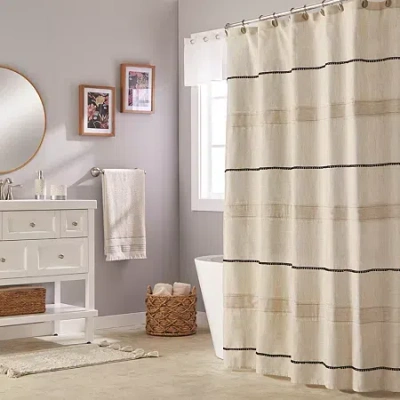 Saturday Knight Neutral Nuances Frayser Shower Curtain In Sand