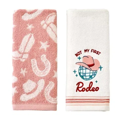 Saturday Knight Not My First Rodeo 2pc Hand Towel Set 2-pc. Hand Towel In Pink
