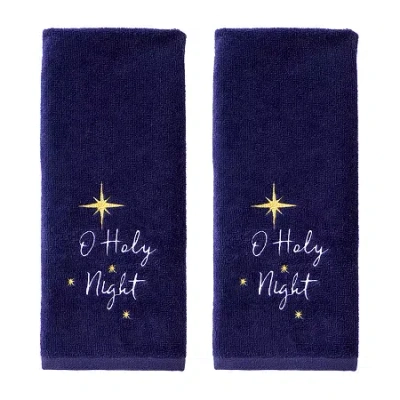 Saturday Knight O Holy Night 2-pc. Hand Towel In Blue