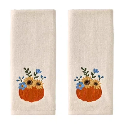Saturday Knight Pumpkin Bouquet 2-pc. Hand Towel In Neutral