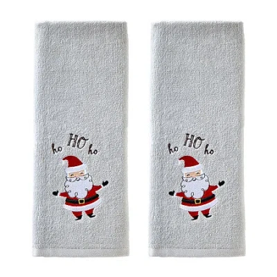 Saturday Knight Santa Hand Towel 2-pc. Hand Towel In Gray